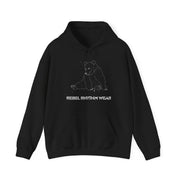 "Cosmic Guardian Black Bear Sweatshirt - Cosmic Harmony Collection"